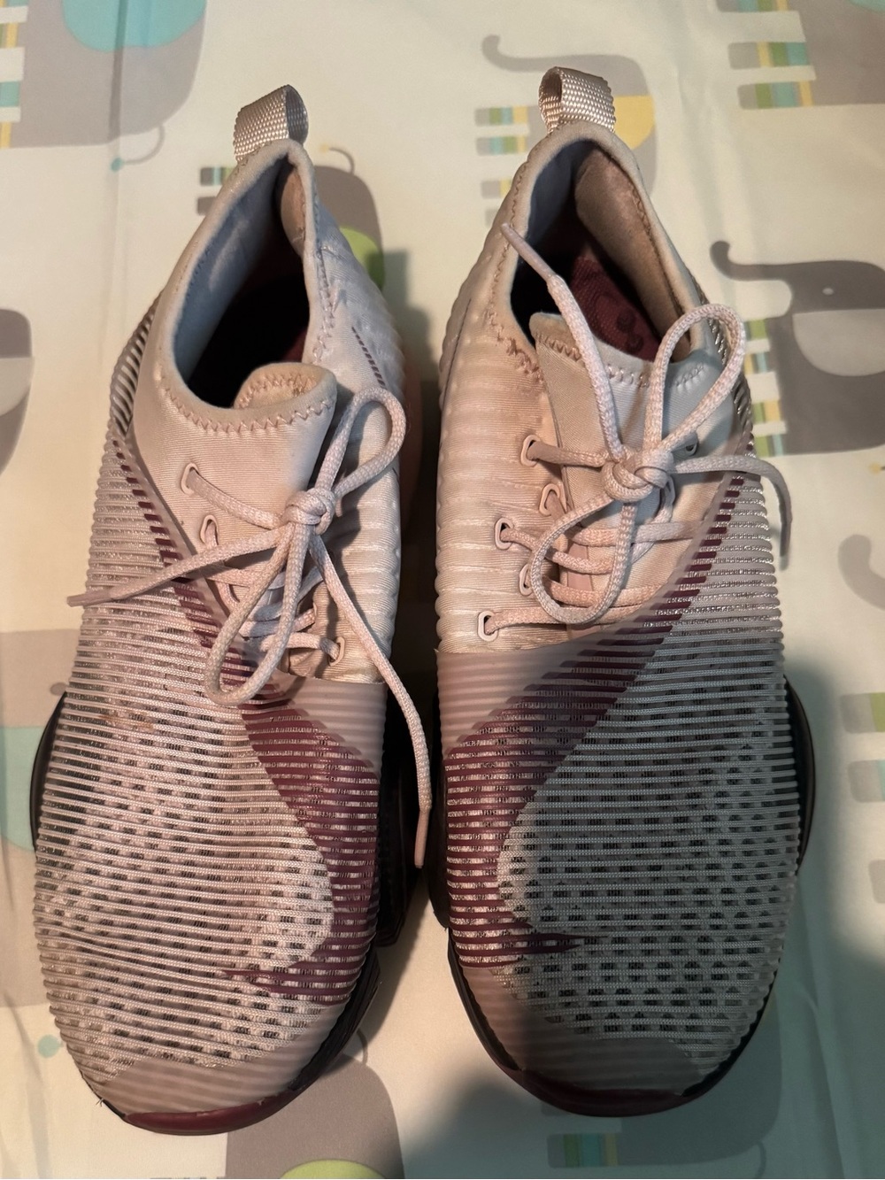Nike Men’s Pink and Burgundy Training Sneakers